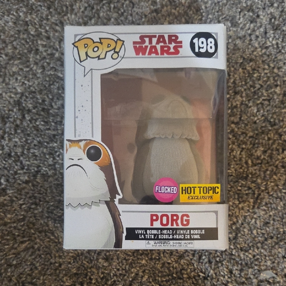 Star Wars Porg Flocked Vinyl Figure Exclusive - Some Box Warping - Exlcusive